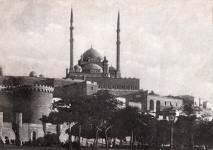 Kairo, citadellet til Saladin (Egypt). rundt 1920 (s/hvitt-bilde) av . .
