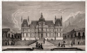 Castle of Maison Lafitte, ca 1850 (gravering) av . .