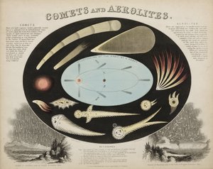 Kometer og aerolitter (meteorer)', ca 1851 av John Pardon