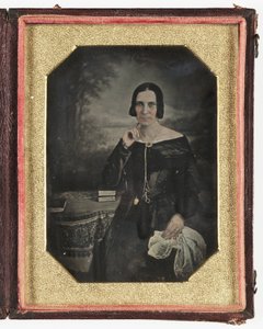 Daguerreotypi av en kvinne, ca 1845 av Frederick (attr. to) Barnard