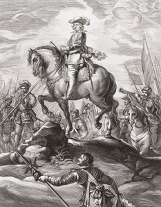 Ferdinand av Østerrike ledet tropper over Alpene, juli 1634 av . .