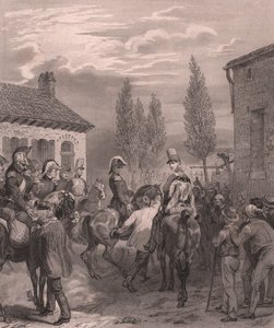 Fransk hær inn i Belgia, august 1831, stålgravering på kinapapir