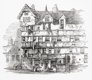 Hus i High Street, Edinburgh, Skottland av . .