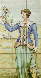 Innvendig visning, flispanel, maler Furcy Ernest Tondeur, eksekutør Boch Frères La Louvière av . .