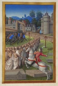 Les Très Riches Heures du Duc de Berry, Folio 90v - The Horseman of Death av Unbekannt 2321