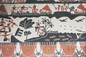 Matting med tradisjonell dekor, Mikronesia av William Walcutt