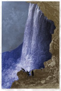 Niagara Falls, USA. rundt 1860 (gravering) av . .