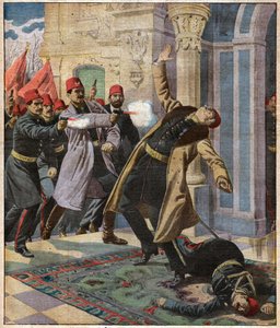 Osmansk statskupp: Enver Pasha og CUP invaderer keiserpalasset og dreper minister Nazin Pasha, 9. februar 1913