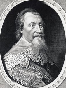 Portrett av Axel Gustafsson Oxenstierna (1583-1654), Lord High Chancellor of Sweden, gravering