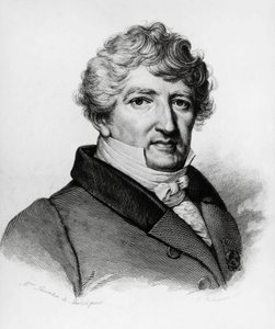Portrett av Georges Leopold Chretien Frederic Dagobert Cuvier (1769-1832), fransk biolog, gravering