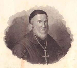 Portrett av den italienske biskopen Adeodato Turchi (1724-1803), kobberstikk av G Guzzi fra maleri av Francesco Vicira av William Walcutt