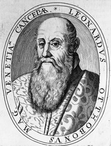 Portrett av Leonardo Ottoboni (1500-1600-tallet), storkansler i Venezia, gravering av William Walcutt