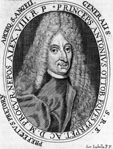 Portrett av prins Antonio Ottoboni (1646-1710), general for den pavelige hær, gravering