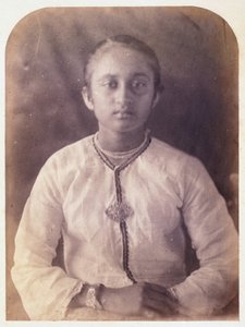 Portrett av en ung kvinne, Ceylon, ca 1875 av Ferdinand Georg Waldmuller