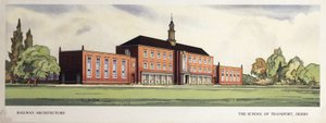 Railway Architecture: School of Transport, Derby', tidlig på 1950-tallet av Frederick (attr. to) Barnard