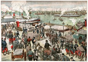 Gå tilbake til jobb i havnen i Marseille av . .