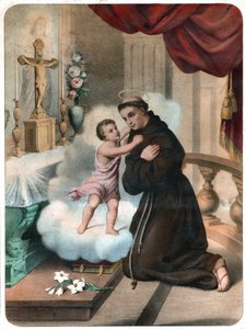 Saint Anthony of Padua, ca 1850 (gravering) av . .