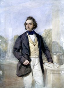 Sir Joseph Paxton, engelsk arkitekt og designer av Crystal Palace, ca 1851 av Ferdinand Georg Waldmuller