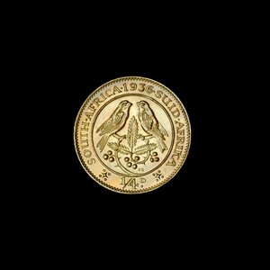 South African Quarter Penny Coin (Farthing) 1936 (bilde) av Hippolyte Lalaise Devéria