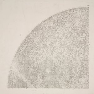 Sørøst-kvadrant av Beer & Madler Moon-kart av John Pardon