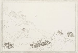 Den første kanalkrysset med ballong, 7. januar 1785 av Frederick (attr. to) Barnard