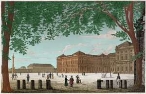 Residensen til Würzburg, slottet til Princes Eveques en Bavarie. ca. 1850 (gravering) av . .