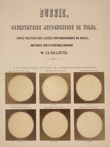 Solen, fotografert med en Dallmeyer-heliograf, Vilnius, Litauen av Frederick (attr. to) Barnard