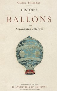 Tittelside til Tissandiers bok om ballongflyging av Frederick (attr. to) Barnard