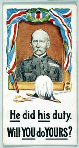 Storbritannia: Sigarettkort - WW1 Rekruttering av Ferdinand Georg Waldmuller