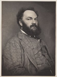 'Val Prinsep', ca 1890 platinafotografi av Frederick Hollyer (1837-1933) av kunstneren Valentine Prinsep (1838-1904) av John Pardon
