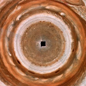 Utsikt over nordpolen til Jupiter av Frederick (attr. to) Barnard