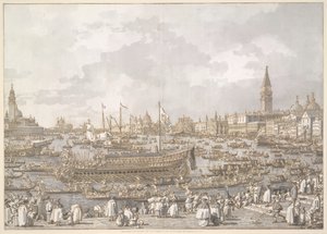 Dogen av Venezia på vei til Lido av Canaletto