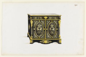 Design for et skap i Boulle-stil av Pagny