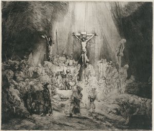 Kristus korsfestet mellom de to tyvene (de tre korsene) av Rembrandt van Rijn