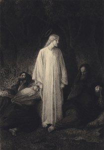 Jesus og de sovende disiplene av after Albert Robida