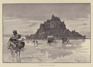 Mont Saint Michel av after Albert Robida
