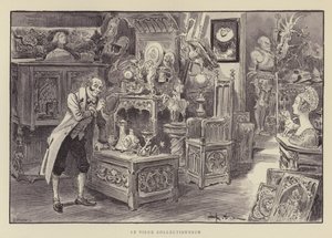 Den gamle samleren av after Albert Robida