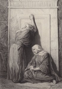 Maria Magdalena og den andre Maria av after Albert Robida
