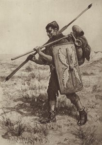Impeditus, eller fullt utstyrt fotsoldat av after Amedee Forestier