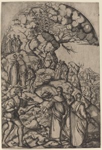 Saint Filippo Benizzi helbreder en tigger av after Andrea del Sarto