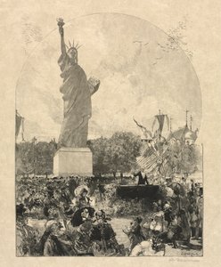 Liberty Enlightening the World, tilbudt til byen Paris av amerikanerne av after Auguste Louis Lepère