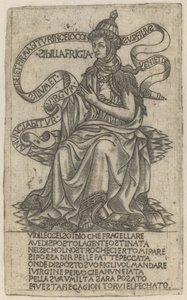 Frygisk sibyll av after Baccio Baldini