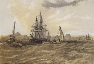 Edinburgh fra Frith of Forth (chromolitho)