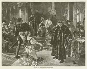 Othello foran senatorene av after Carl Ludwig Friedrich Becker