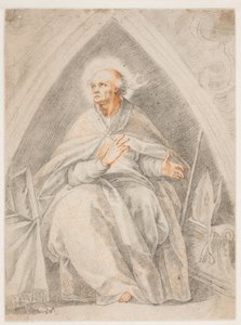 St Gregory sittende av after Cavalier d