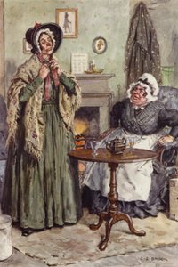 Illustrasjon for Martin Chuzzlewit av after Charles Edmund Brock