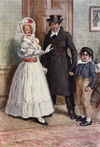 Illustrasjon for Nicholas Nickleby av after Charles Edmund Brock