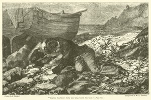 Kaptein Gardiners kropp lå ved siden av båten av after Charles Green