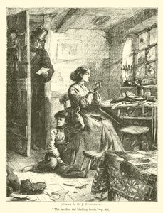 Kvinnelig skomaker av after Charles J. Staniland
