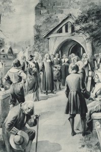 Befolkningen i Eyam i Derbyshire, vedtar å stenge den pestrammede landsbyen deres fra verden